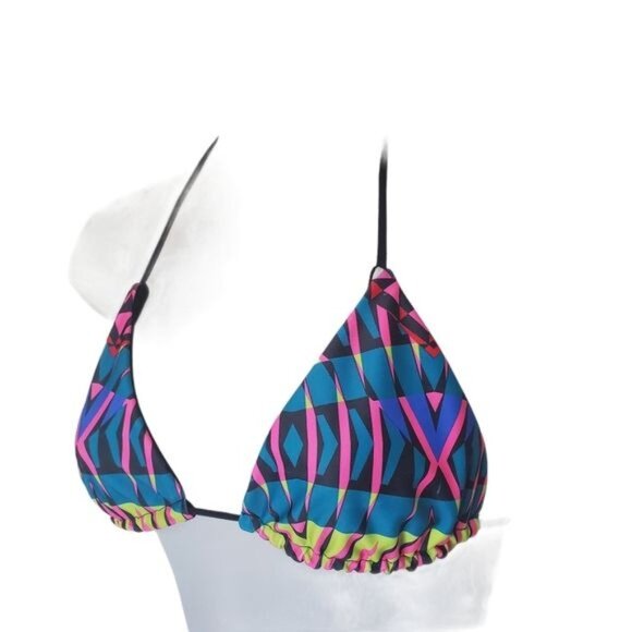 BIANCA COLETTI Womens 2 Piece Bikini Medium Geometric Retro Halter Triangle - Picture 7 of 13